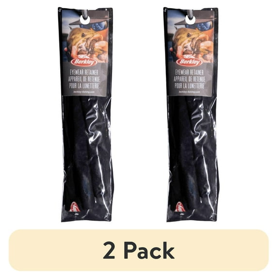 (2 pack) Berkley Sunglass Strap, Black; Fits Fishing Sunglasses for Men & Women