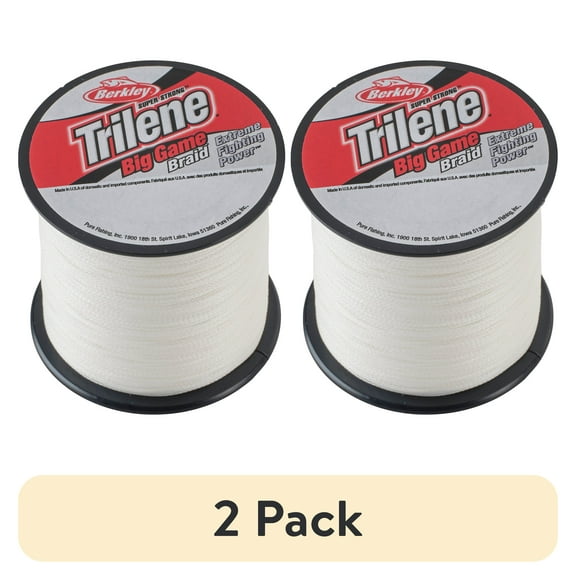 (2 pack) Berkley Trilene® Big Game™ Braid Fishing Line, Crystal, 20 lb Test Strength, 330 yd