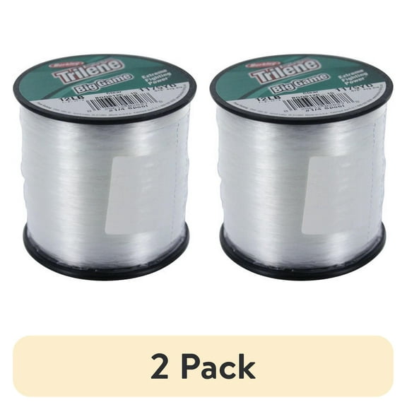 (2 pack) Berkley Trilene Big Game Monofilament Fishing Line, Clear, 15 lb Test Strength, 900 yd