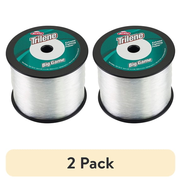 (2 pack) Berkley Trilene Big Game Monofilament Fishing Line, Clear, 8 lb Test Strength, 1700 yd