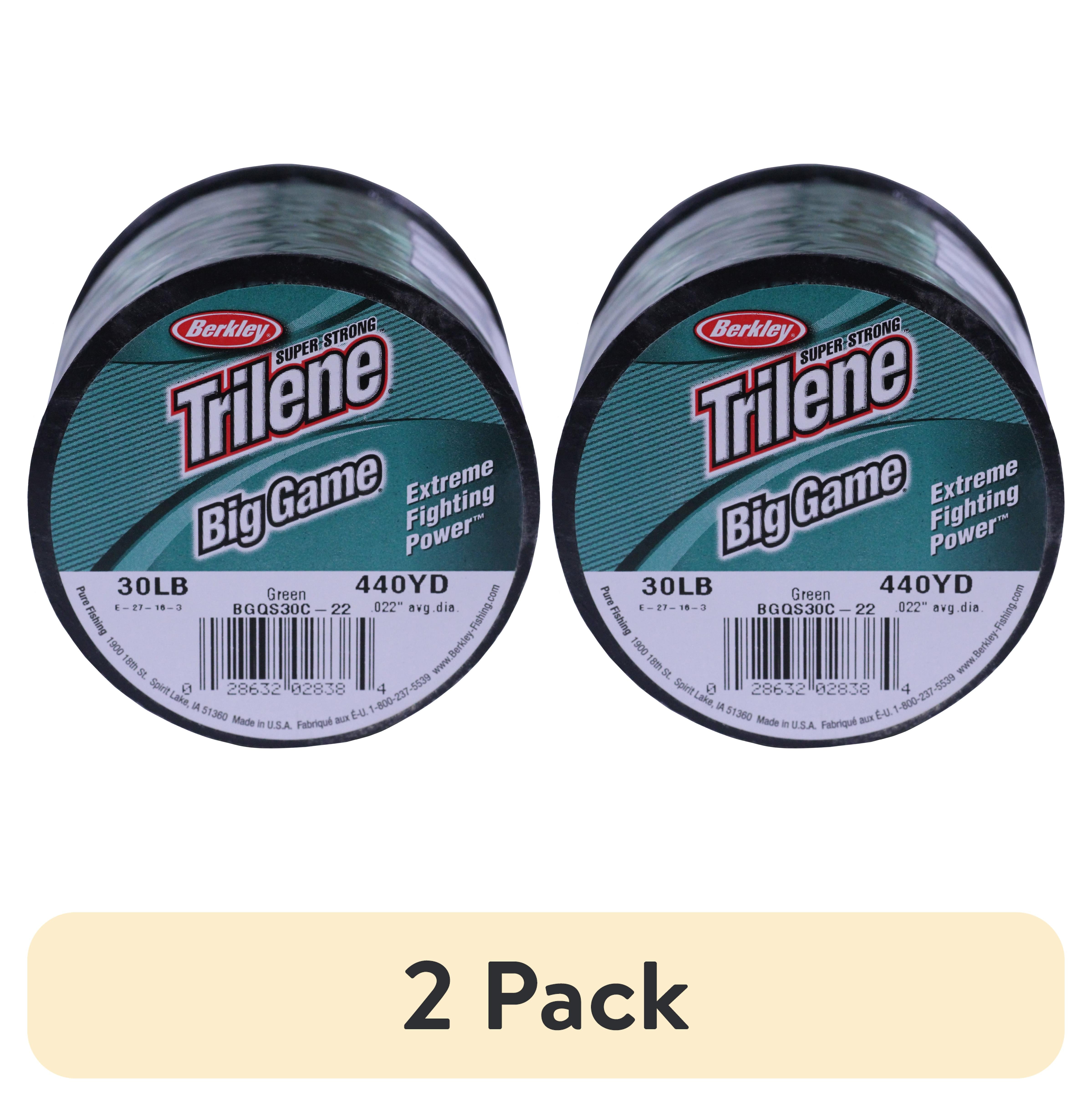(2 pack) Berkley Trilene® Big Game™ Monofilament Fishing Line, Green, 30 lb Test Strength, 440 yd