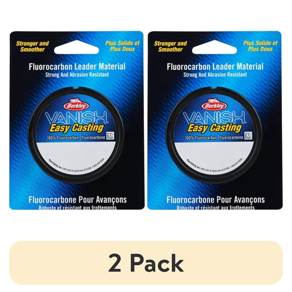 (2 pack) Berkley Vanish Leader Material, Clear, 20lb 9kg Fishing Line