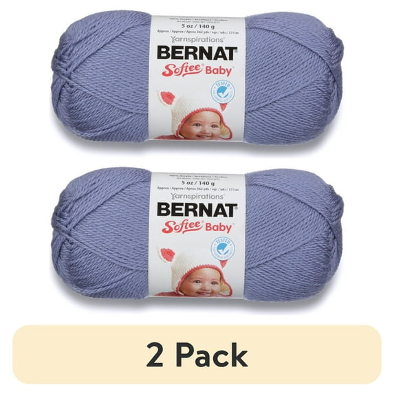 (2 pack) Bernat Acrylic Softee Baby Yarn (140g/5 oz), Mauve
