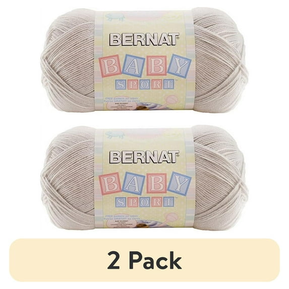 (2 pack) Bernat Baby Sport Yarn: Baby Grey