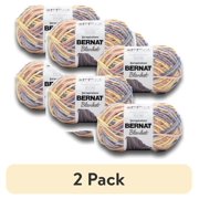 (2 pack) Bernat® Blanket™ #6 Super Bulky Polyester Yarn, Pink Lagoon 10.5oz/300g, 220 Yards (4 Pack)