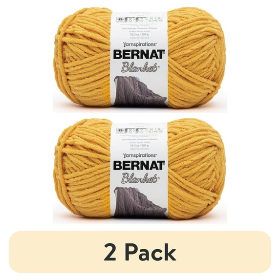 (2 pack) Bernat® Blanket™ #6 Super Bulky Polyester Yarn, Sunsoaked 10.5oz/300g, 220 Yards