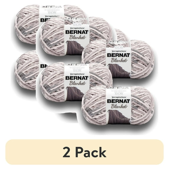 (2 pack) Bernat® Blanket™ #6 Super Bulky Polyester Yarn, Weathered Wood 10.5oz/300g, 220 Yards (4 Pack)