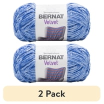 (2 pack) Bernat Bulky 100% Polyester Velvet Rich Blue Yarn, 315 yd