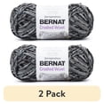 thumbnail image 1 of (2 pack) Bernat® Crushed Velvet™ #5 Bulky Polyester Yarn, Deep Gray 10.5oz/300g, 315 Yards, 1 of 7