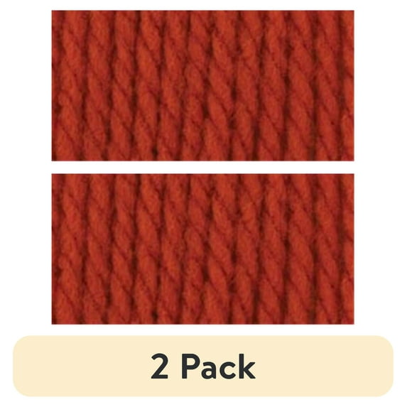 (2 pack) Bernat® Softee® Chunky™ #6 Super Bulky Acrylic Yarn, Pumpkin 3.5oz/100g, 108 Yards