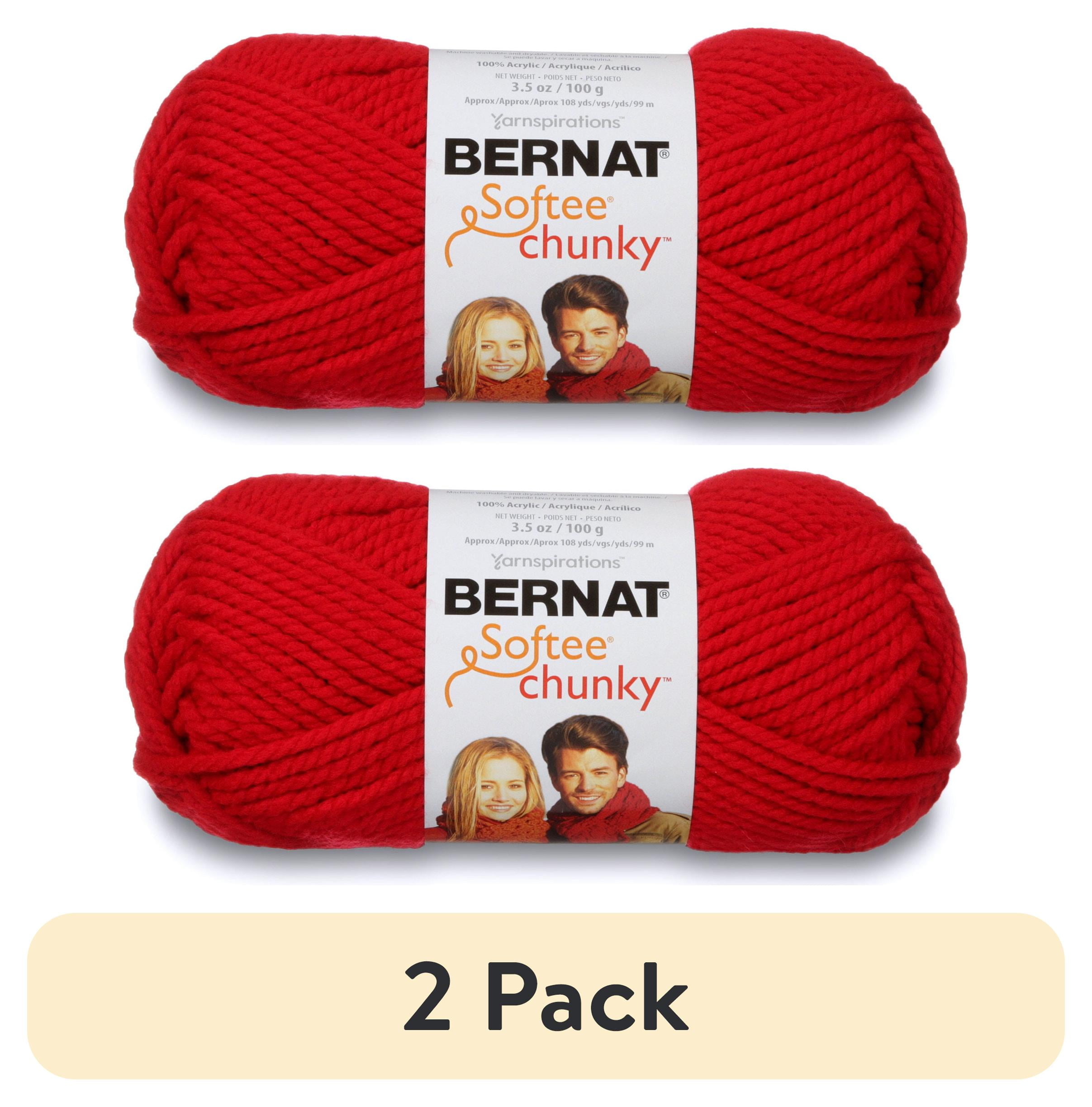 (2 pack) Bernat® Softee Chunky Sb™ #6 Super Bulky Acrylic Yarn, Berry ...