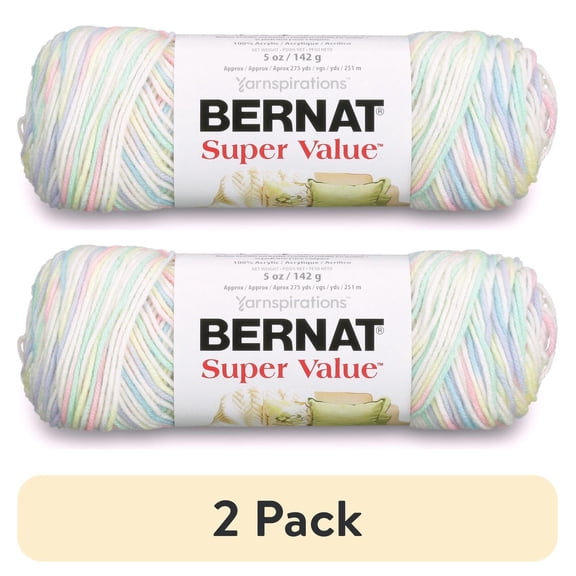 (2 pack) Bernat Super Value Yarn