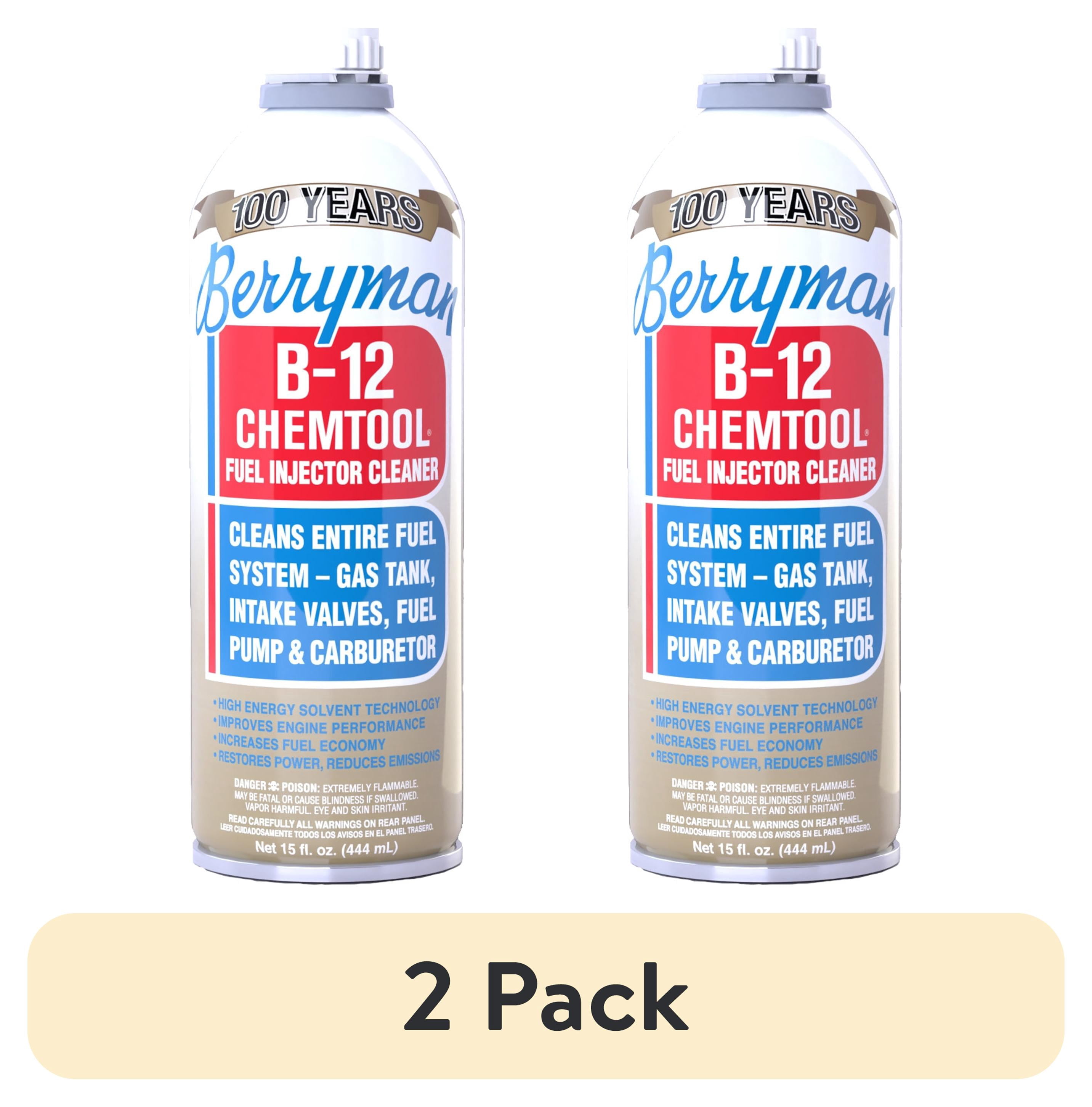 (2 pack) Berryman B-12 Chemtool Fuel System Cleaner, 15 oz