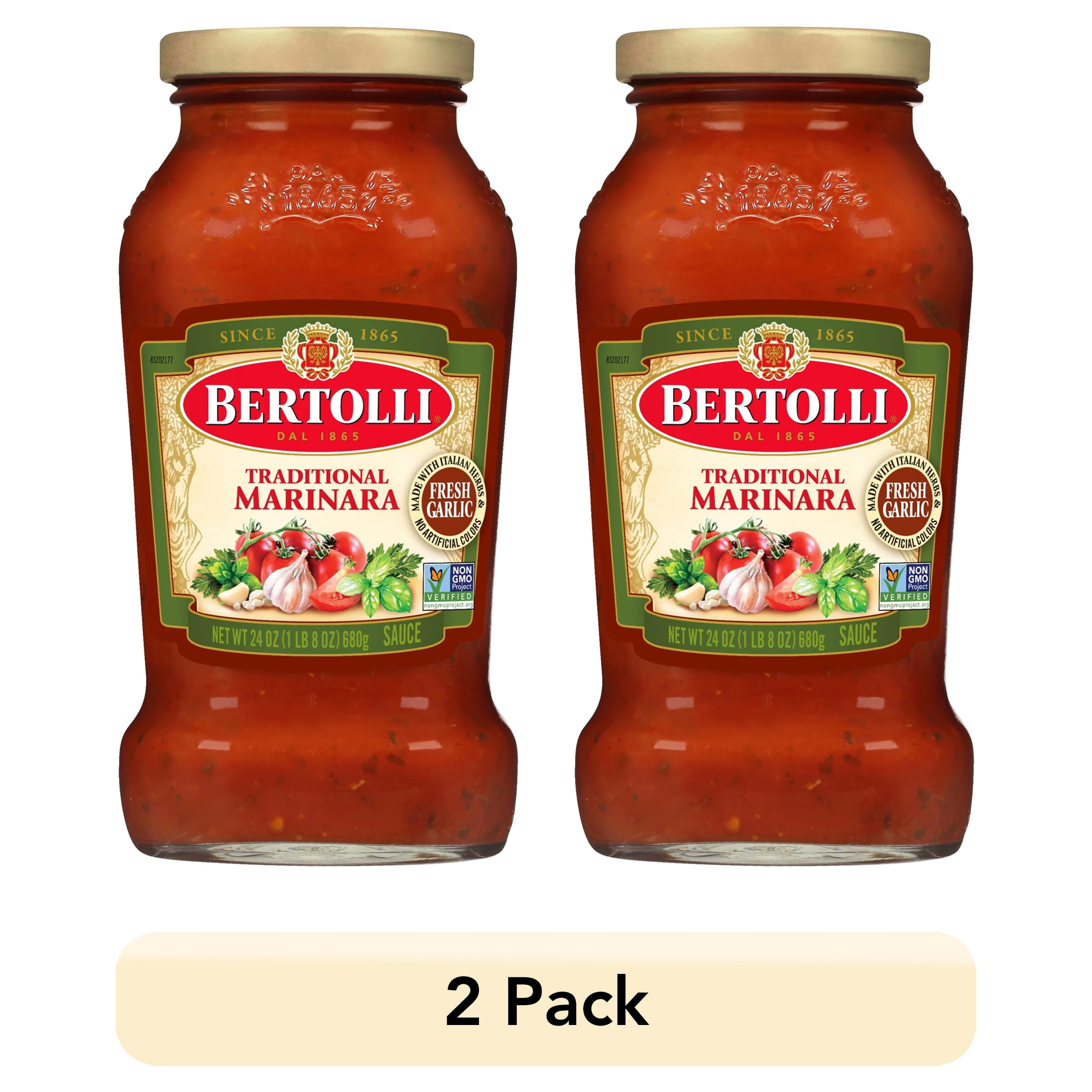(2 pack) Bertolli Classic Marinara Sauce Spaghetti Tomato Pasta Sauce