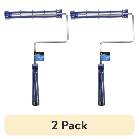 (2 pack) Best 9" Premier Paint Roller Blue Tiger Professional Metal Roller Frame, Polypropylene Grip