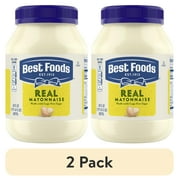 (2 pack) Best Foods Real Mayonnaise, Sandwich Spread Condiments, 30 fl oz Jar