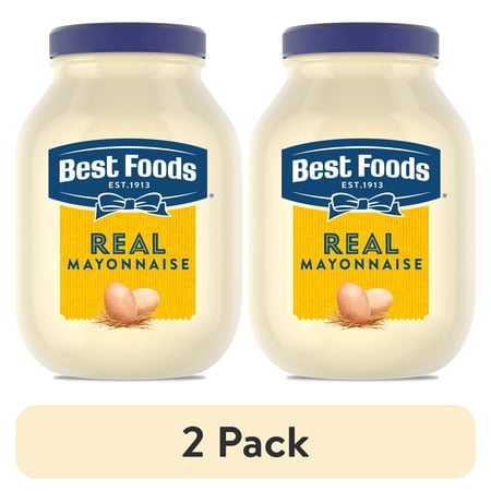 (2 pack) Best Foods Real Mayonnaise, Sandwich Spread and Condiment, Gluten Free, 1 Gallon, 128 oz