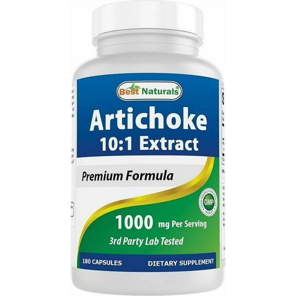 (2 pack) Best Naturals Artichoke Extract 500 mg 180 Capsules | Standardized to Contain 5% Total caffeoylquinic acids