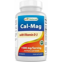 (2 pack) Best Naturals Calcium Magnesium with Vitamin D3 1500mg 180 Tablets