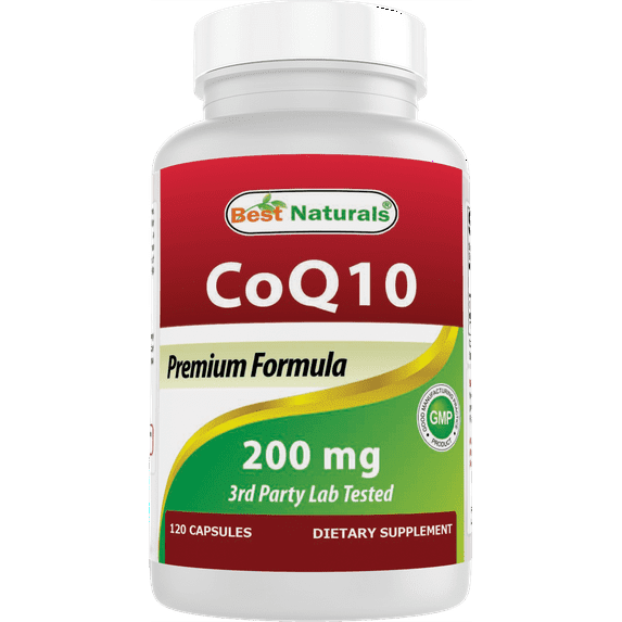 (2 pack) Best Naturals CoQ10 200 mg Promotes Cardiovascular Health Heart Health - 120 Capsules