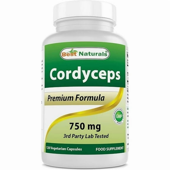 (2 pack) Best Naturals Cordyceps 750 mg 120 Vegetarian Capsules