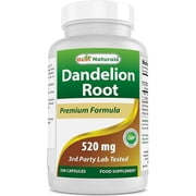 2 pack Best Naturals Dandelion Root 520 mg 250 Capsules