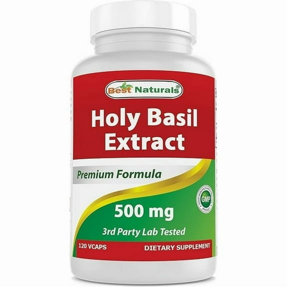 (2 pack) Best Naturals Holy Basil Extract 500 mg 120 VCaps