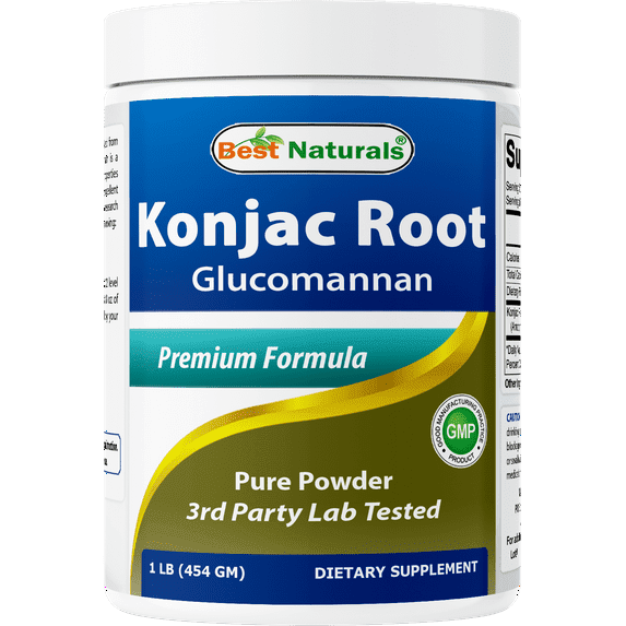 (2 pack) Best Naturals Konjac Root Glucomannan Weight Management Supplement, 2,000 mg, 1 lb