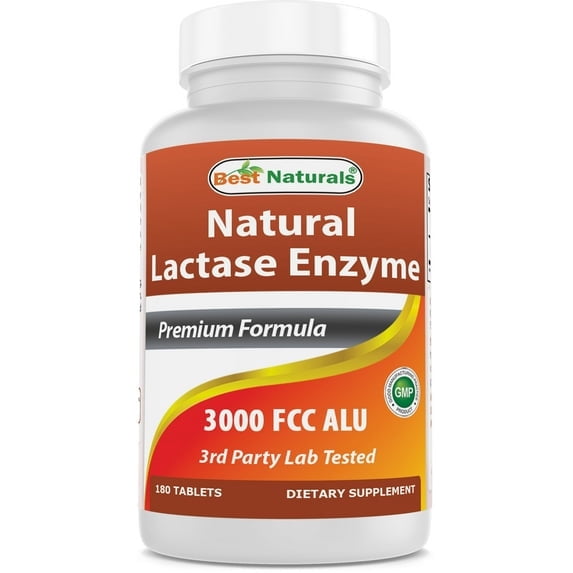 (2 pack) Best Naturals Lactase Enzyme 180 Tablets