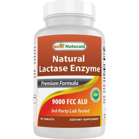 (2 pack) Best Naturals Lactase Enzyme 9000 FCC ALU 90 Tablets | Lactose Intolerance Relief Tablets