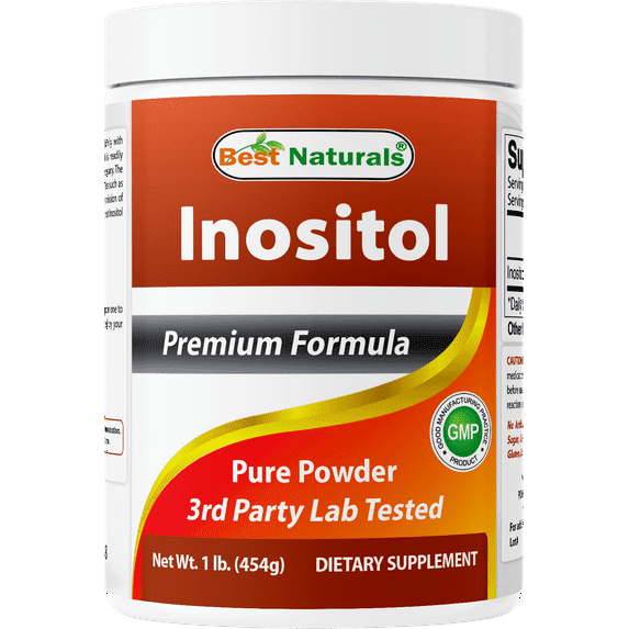 (2 pack) Best Naturals Pure Inositol 1 Lb Powder (Vitamin B8) | Supports Healthy Liver Function, Promotes Cellular Detoxification & Supports Membrane Function