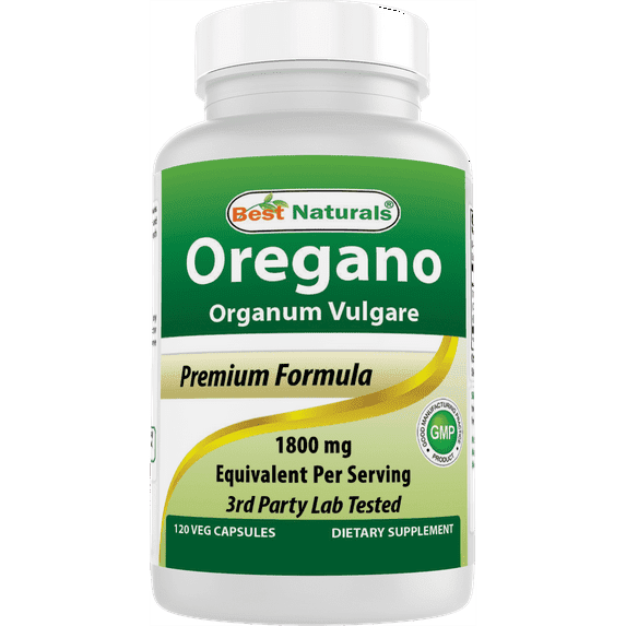 (2 pack) Best Naturlas Oregano Leaf Extract 1800 mg Equivalent Per Serving - 120 Veg Capsules