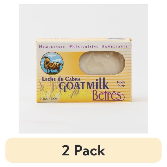 (2 pack) Betres Goat Milk Soap 3.5 oz. Moisturizing Soap,  All Age Groups