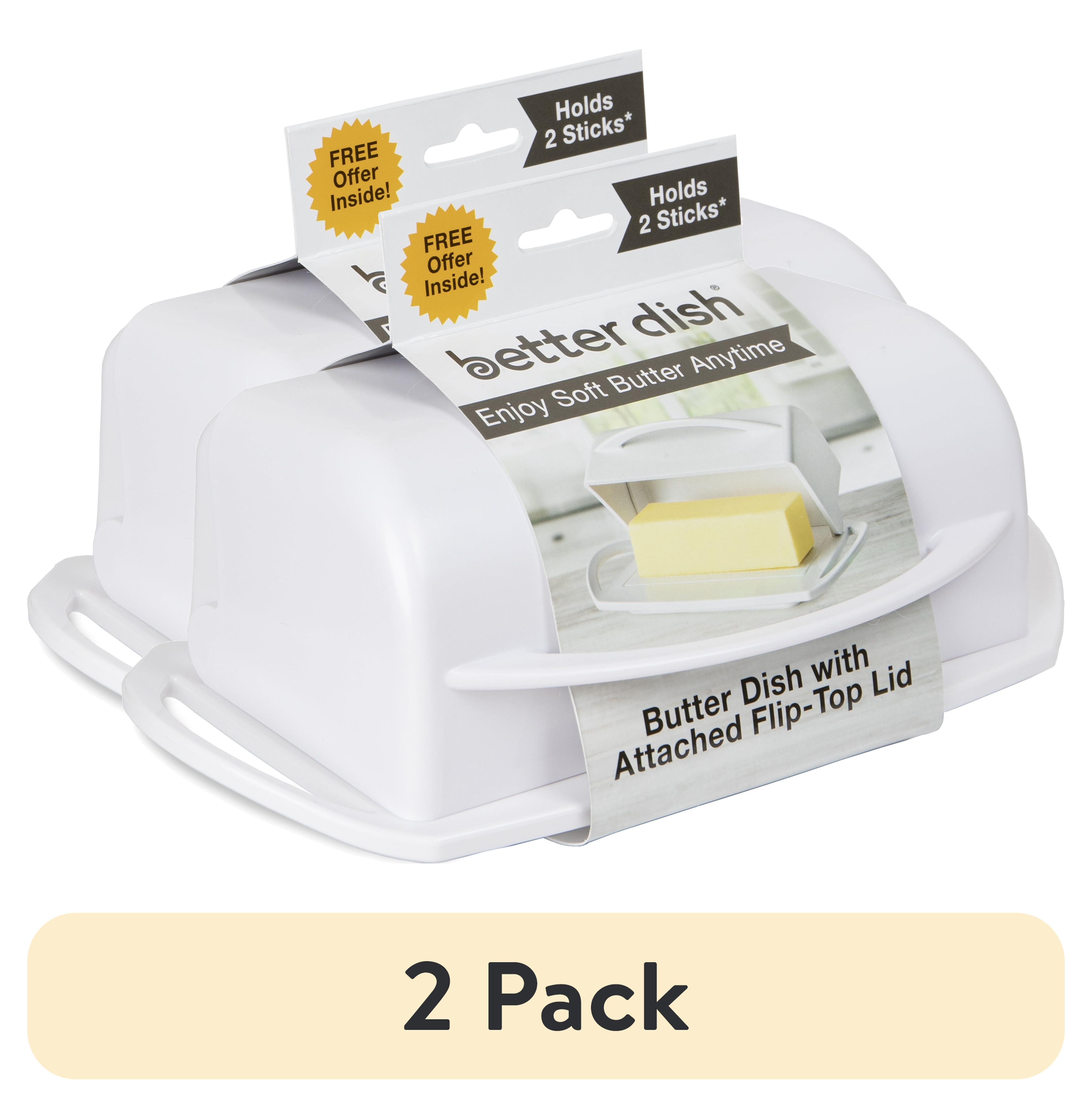 (2 pack) Better Dish Butter Dish with Flip Top lid