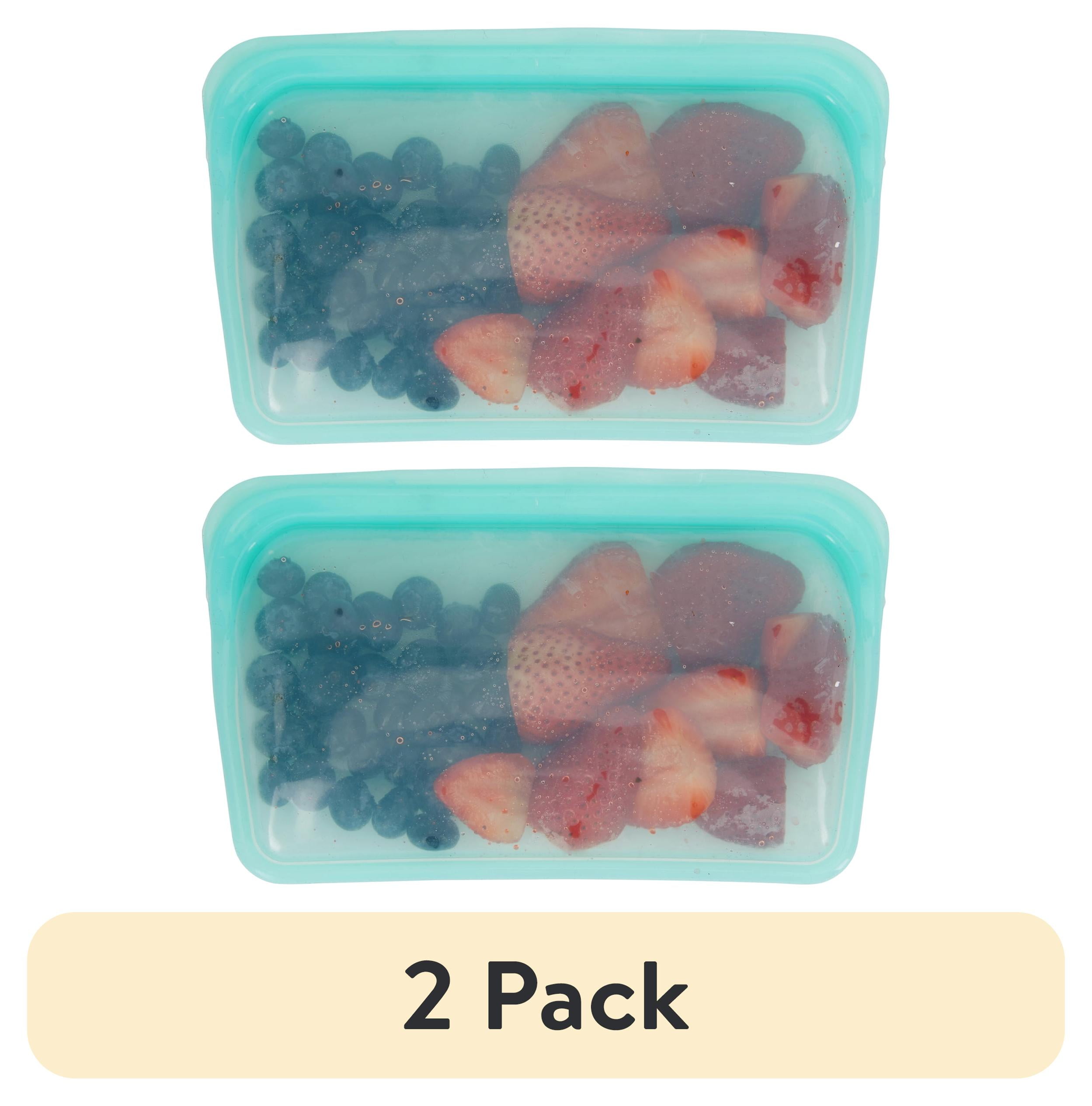 (2 pack) Better Home & Gardens Silicone Reusable Food Storage Snack Bag