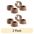 thumbnail image 1 of (2 pack) Better Homes & Garden Napkin Rings, Brown, 4 Pieces, 1 of 8