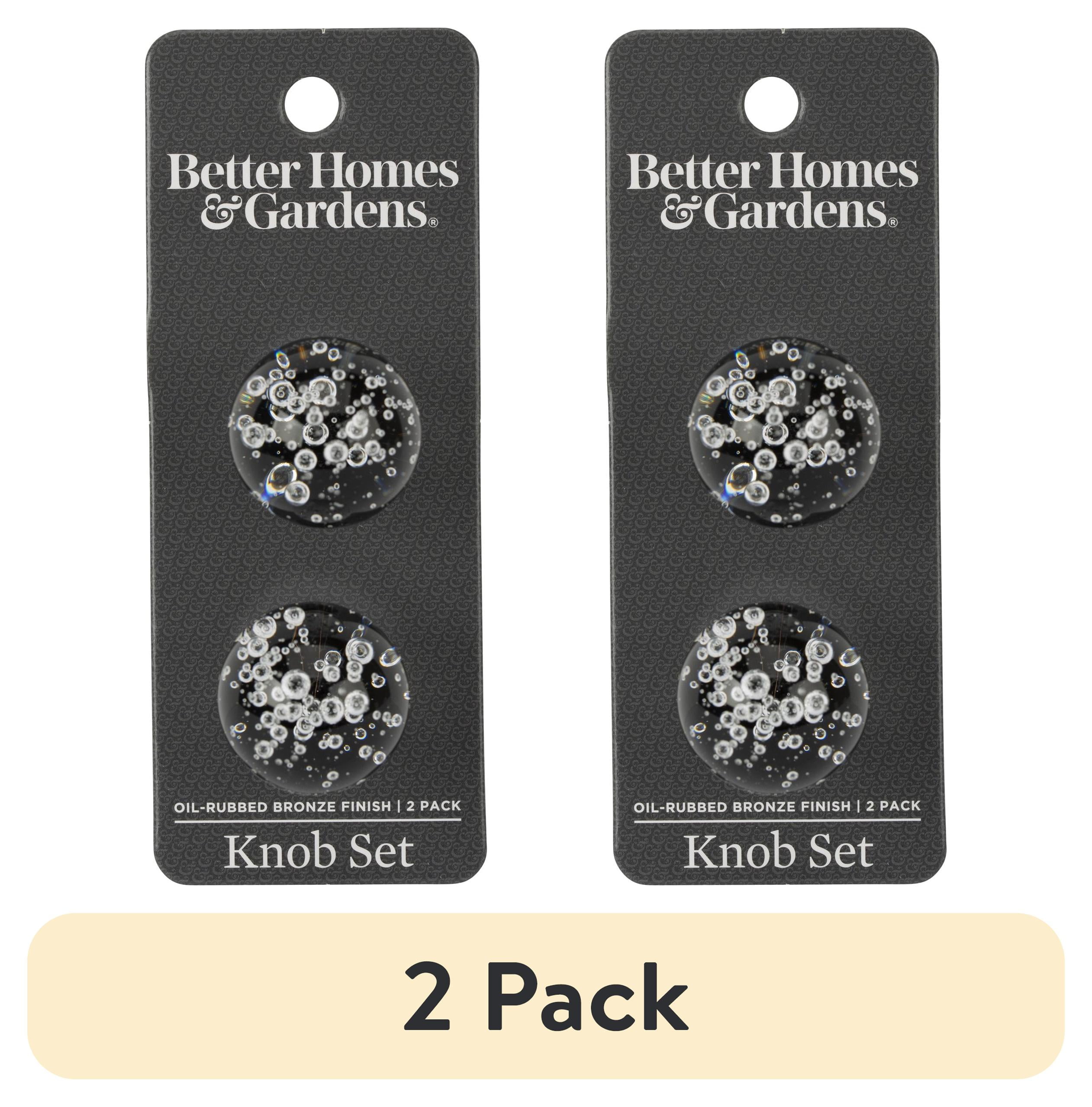 (2 pack) Better Homes & Gardens 1-3/16" (30mm) Clear Glass Bubble Knob, Oil Rubbed Bronze, 2 Pack