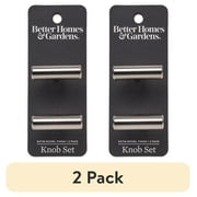 (2 pack) Better Homes & Gardens 1-9/16" (40 mm) Bar Knob, Satin Nickel, 2 Pack