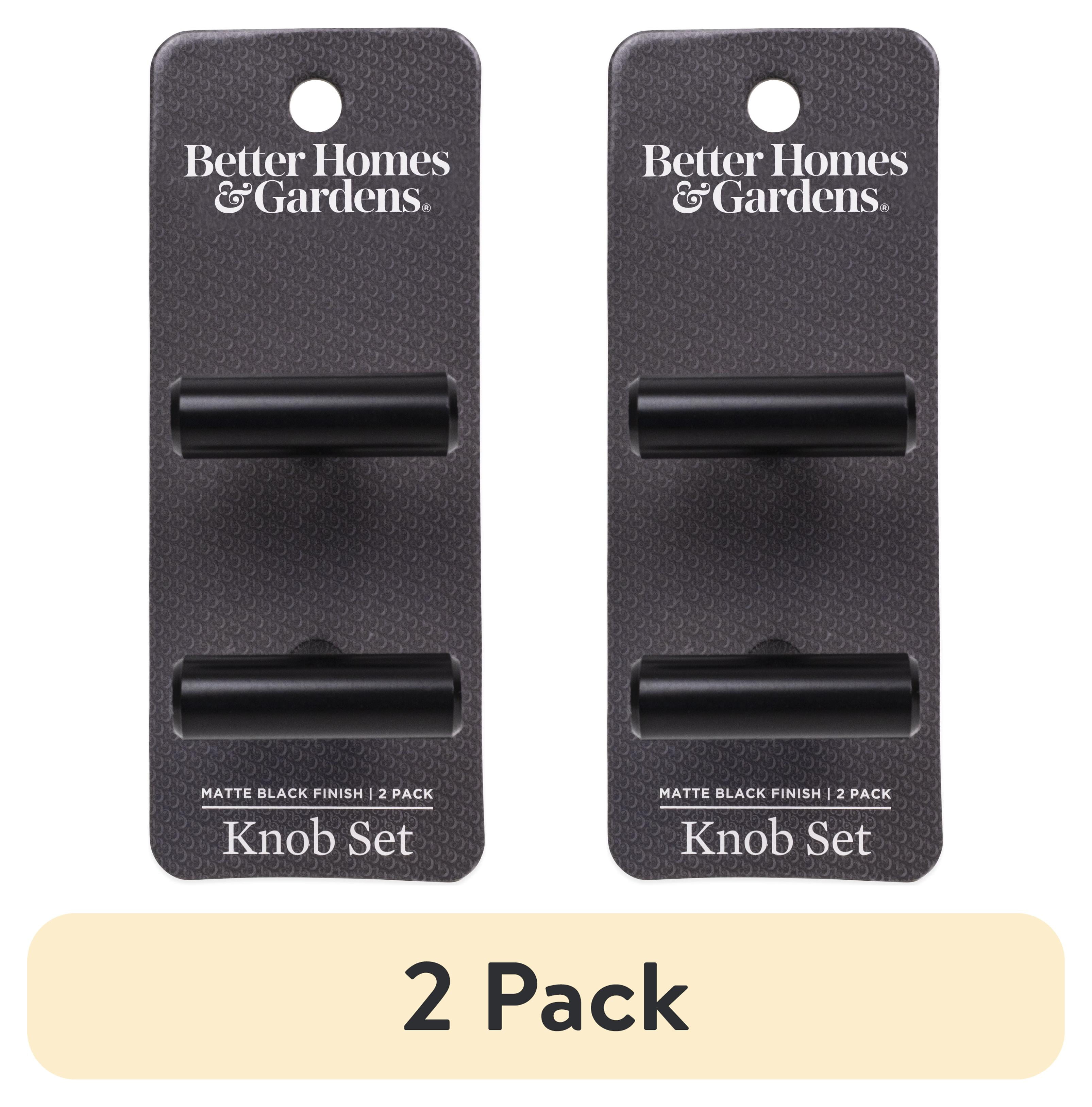 (2 pack) Better Homes & Gardens 1-9/16" (40mm) (3.5oz) Bar Knob, Matte Black, 2 Pack