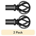 thumbnail image 1 of (2 pack) Better Homes & Gardens 1 in Black Cage Adjustable Single Curtain Rod Set, 120 in to 180 in, 1 of 8