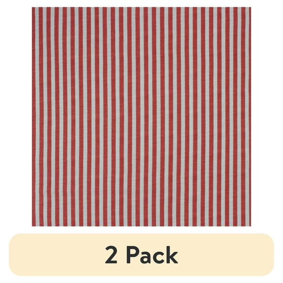 (2 pack) Better Homes & Gardens 100% Cotton Classic Stripe Terracotta, 2 Yard Precut Fabric