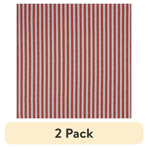 (2 pack) Better Homes & Gardens 100% Cotton Classic Stripe Terracotta, 2 Yard Precut Fabric