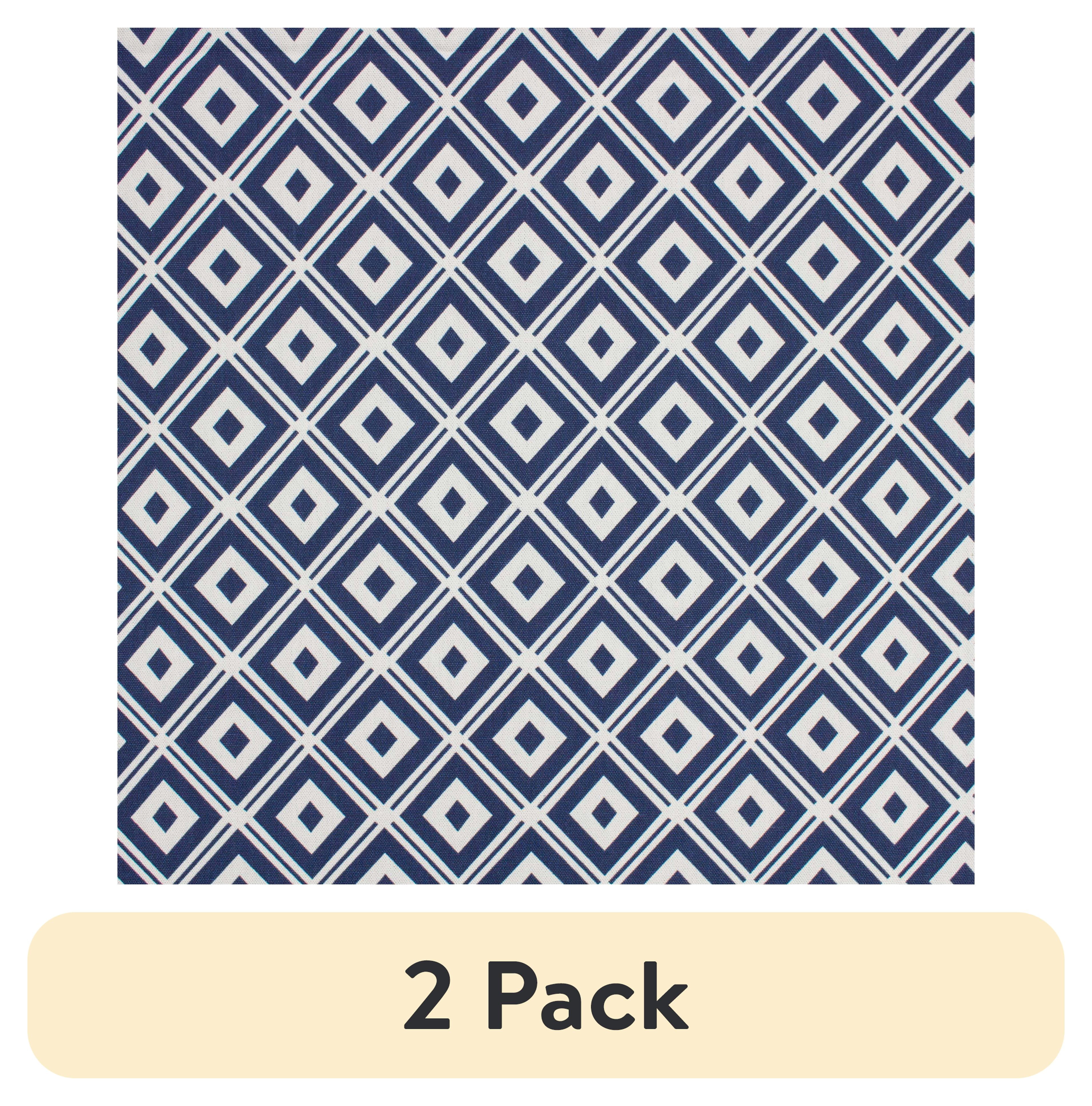 (2 pack) Better Homes & Gardens 100% Cotton Henley Diamond Blue Precut Sewing & Craft Fabric, 2 yd