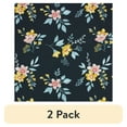 thumbnail image 1 of (2 pack) Better Homes & Gardens 100% Cotton Floral Black, 2 Yard Precut Fabric, 1 of 7