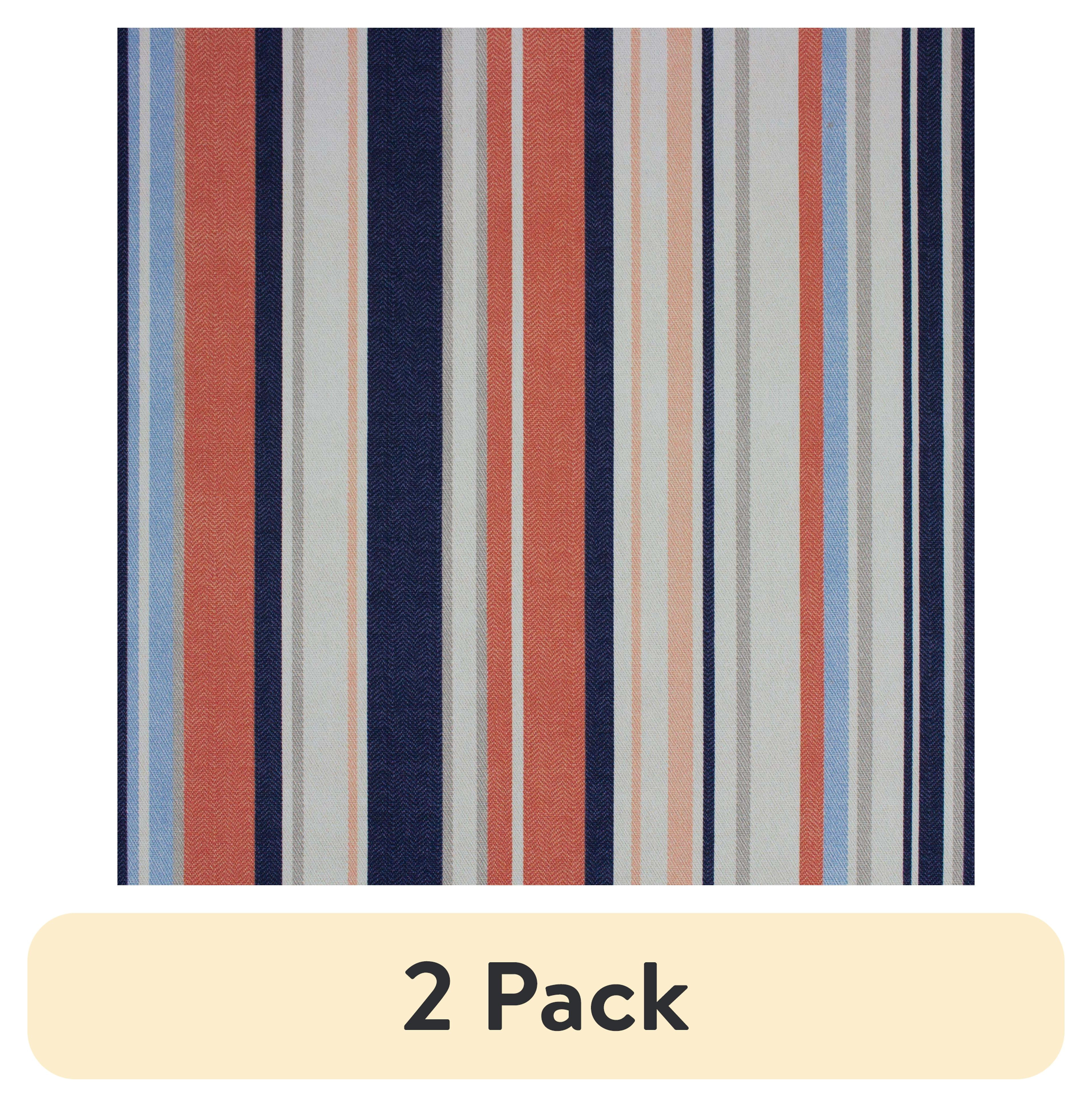 (2 pack) Better Homes & Gardens 100% Cotton Mixed Stripe Terracotta, 2 Yard Precut Fabric