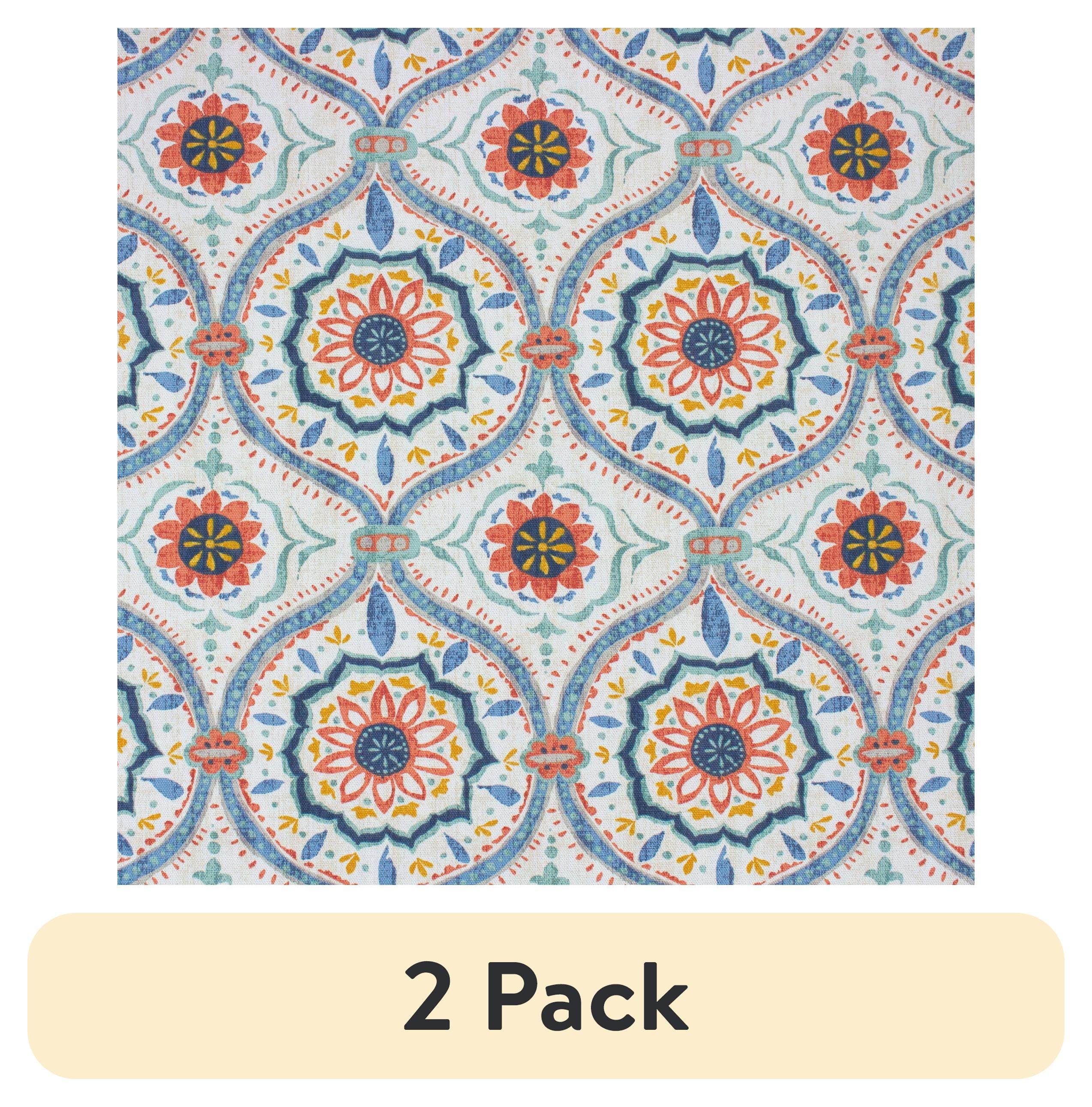 (2 pack) Better Homes & Gardens 100% Cotton Ogee Medallion Multi, 2 Yard Precut Fabric