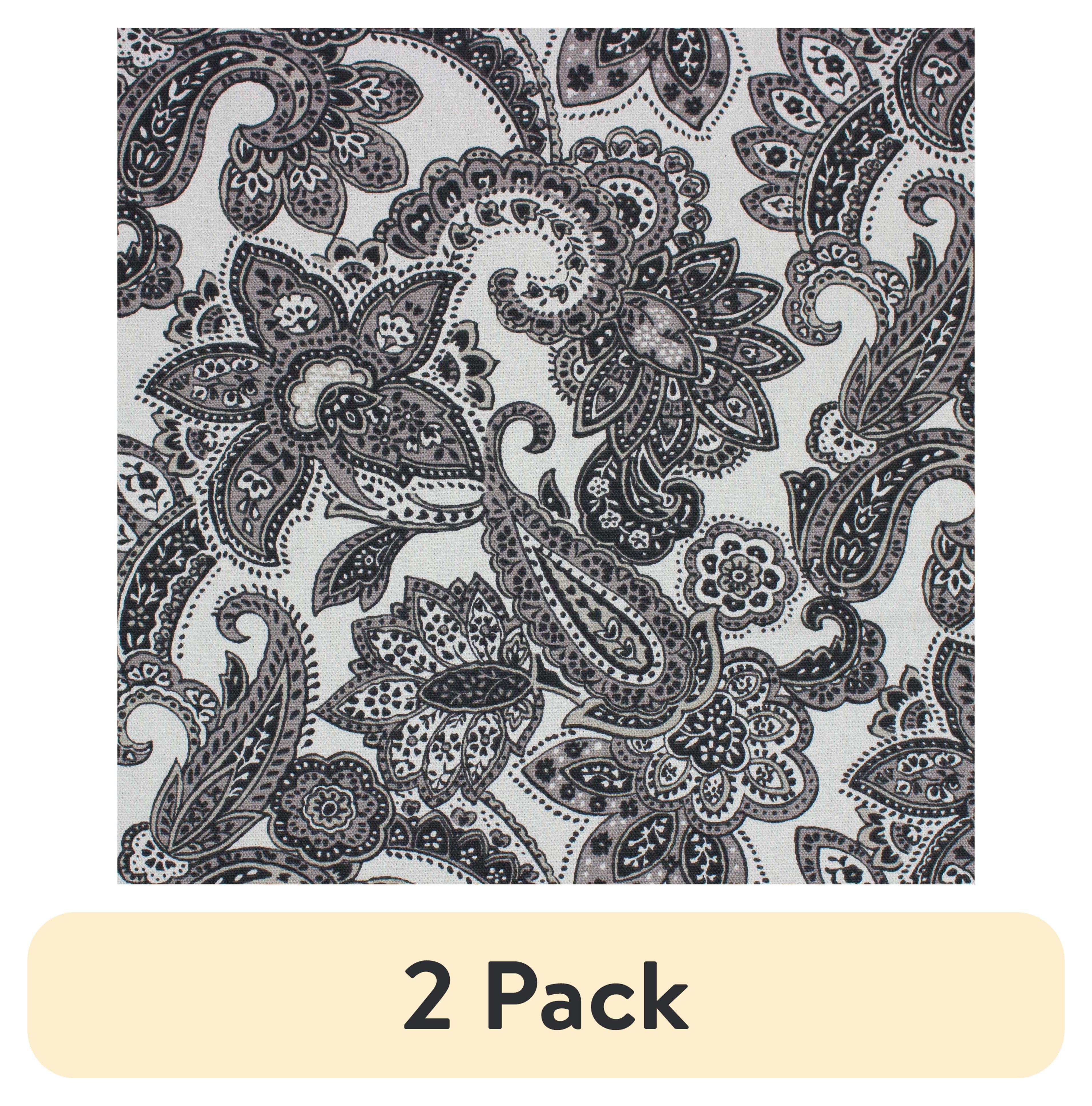 (2 pack) Better Homes & Gardens 100% Cotton Paisley Jacobean Grey, 2 Yard Precut Fabric