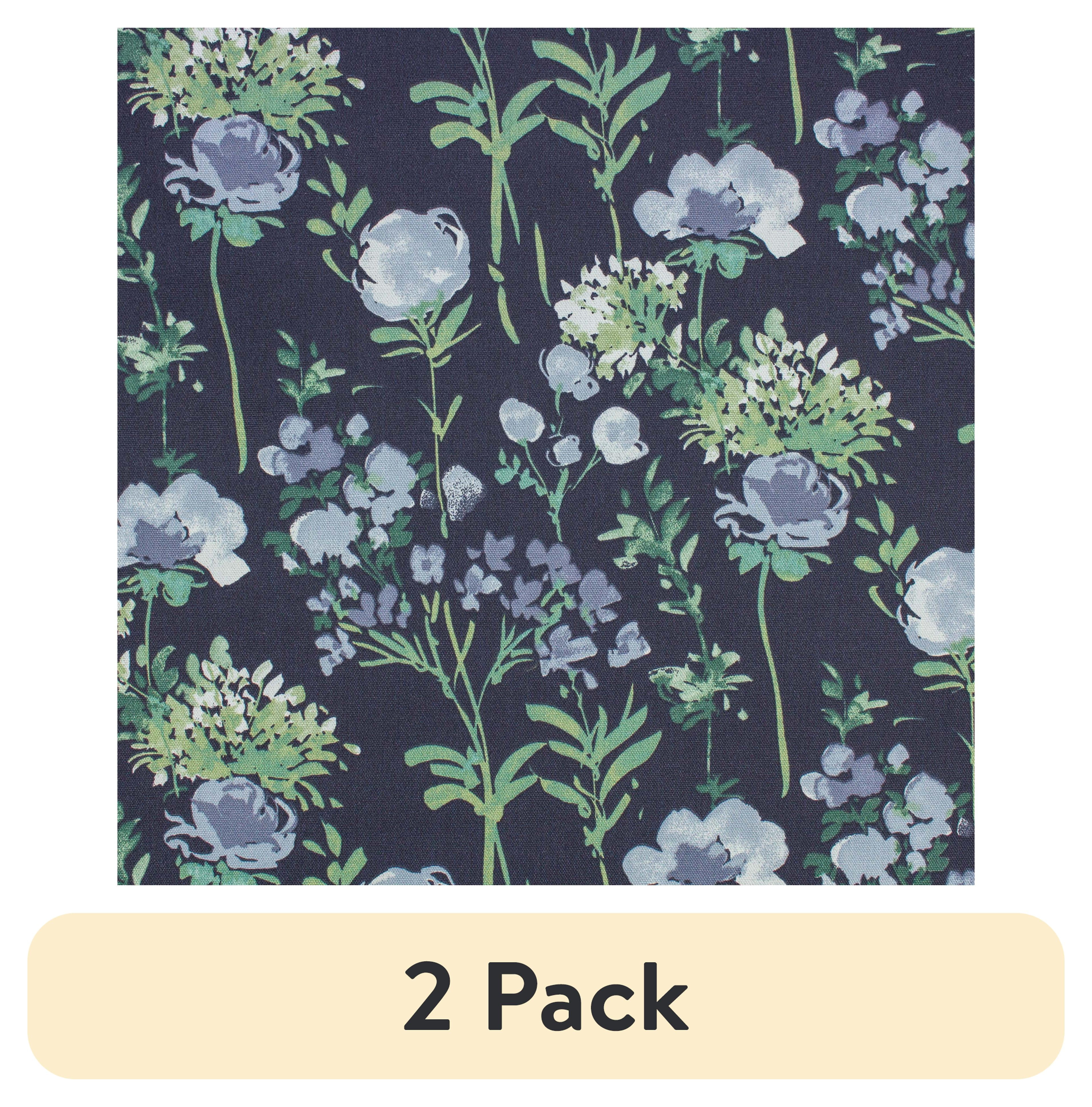 (2 pack) Better Homes & Gardens 100% Cotton Tranquil Floral Blue, 2 Yard Precut Fabric