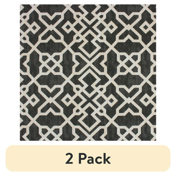 (2 pack) Better Homes & Gardens 100% Cotton Trellis Black, 2 Yard Precut Fabric