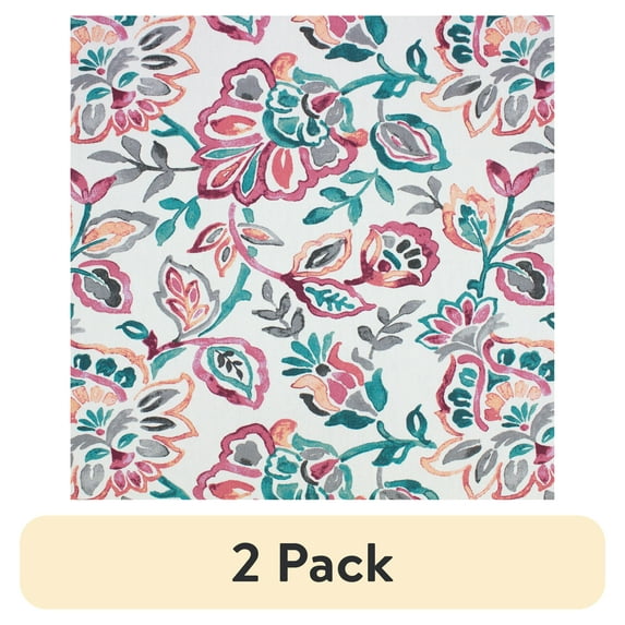 (2 pack) Better Homes & Gardens 100% Cotton Watercolor Jacobean Multi, 2 Yard Precut Fabric